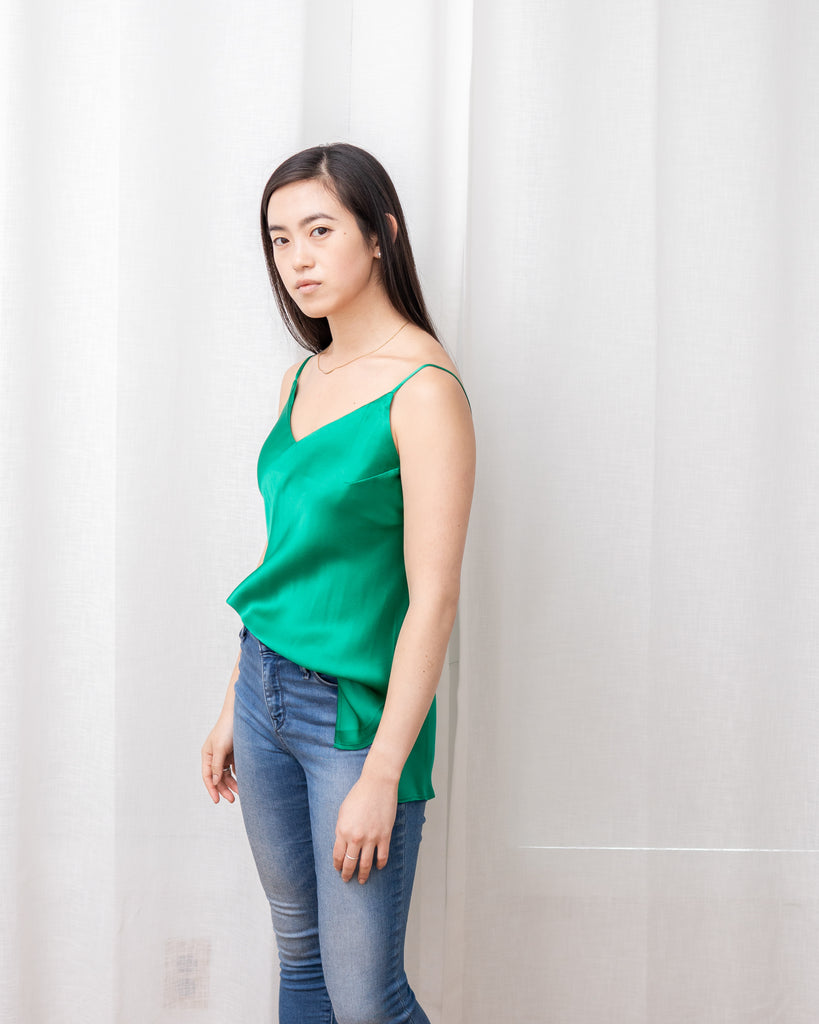 Worry-Free Silk Cami - Emerald Green – BL.TOPS