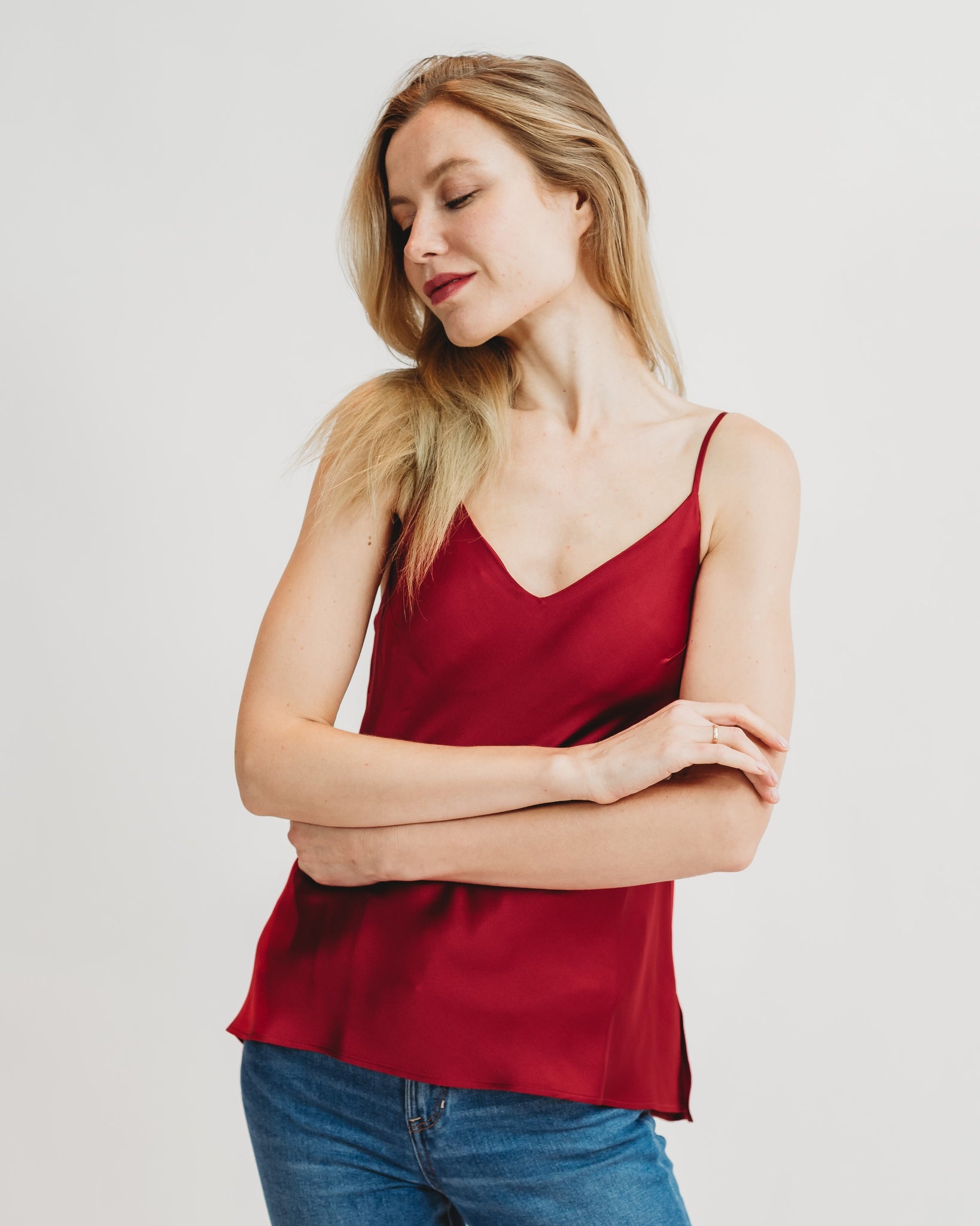 WorryFree Silk Cami Ruby Red BL.TOPS
