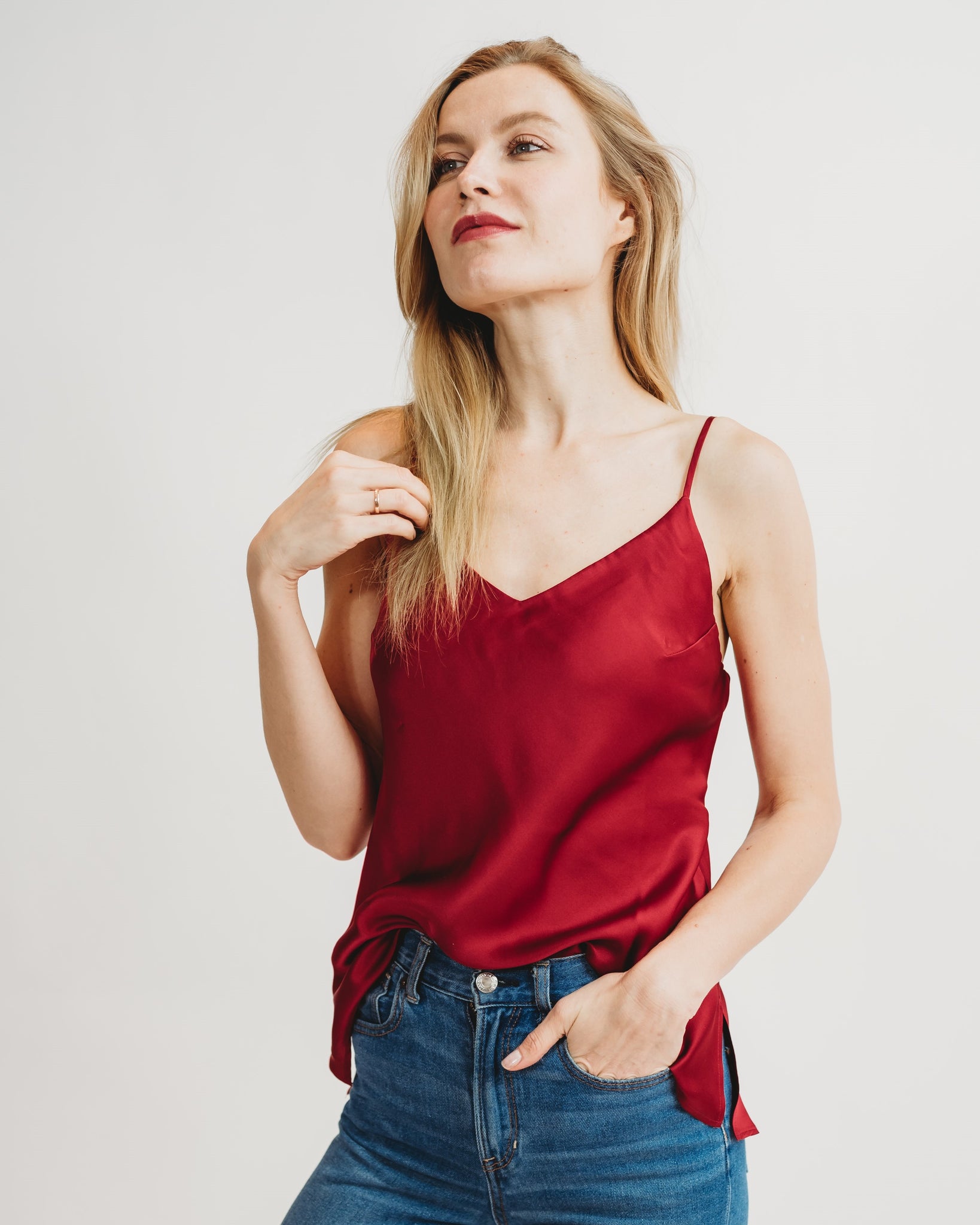 WorryFree Silk Cami Ruby Red BL.TOPS